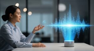 AIと会話するイメージ